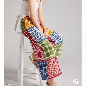 Farm Rio Cropped Wide-Leg Pants, XS